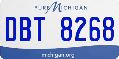 MI license plate DBT8268