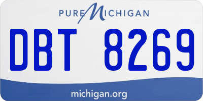 MI license plate DBT8269