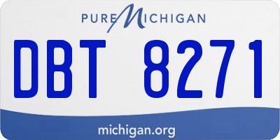 MI license plate DBT8271
