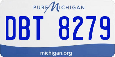 MI license plate DBT8279