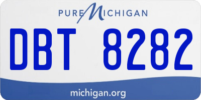 MI license plate DBT8282