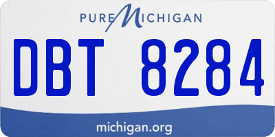 MI license plate DBT8284