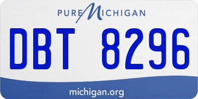 MI license plate DBT8296