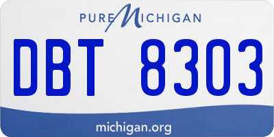 MI license plate DBT8303