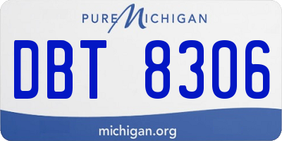 MI license plate DBT8306