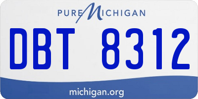 MI license plate DBT8312