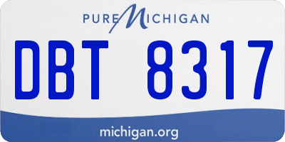 MI license plate DBT8317