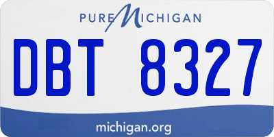 MI license plate DBT8327