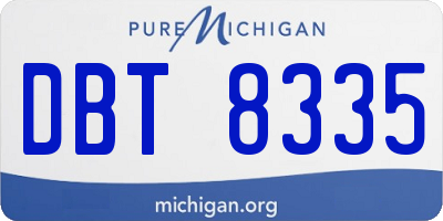 MI license plate DBT8335