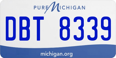 MI license plate DBT8339
