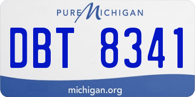 MI license plate DBT8341