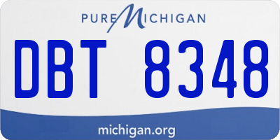 MI license plate DBT8348