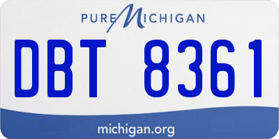 MI license plate DBT8361
