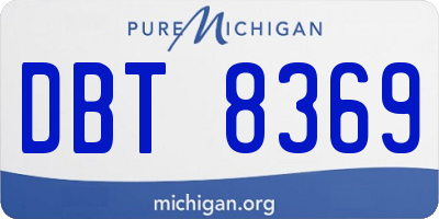MI license plate DBT8369