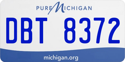 MI license plate DBT8372