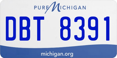 MI license plate DBT8391