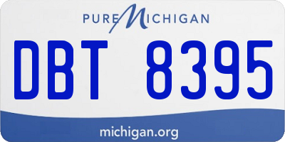 MI license plate DBT8395
