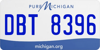 MI license plate DBT8396