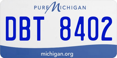 MI license plate DBT8402
