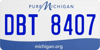 MI license plate DBT8407