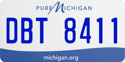 MI license plate DBT8411