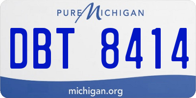 MI license plate DBT8414