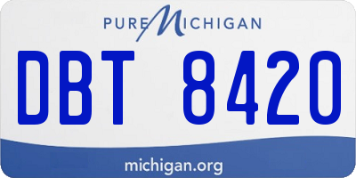 MI license plate DBT8420