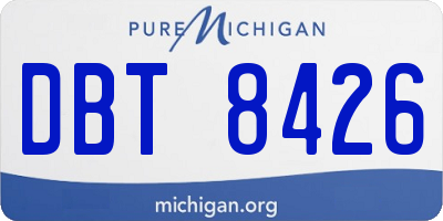 MI license plate DBT8426