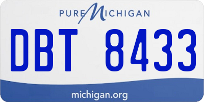 MI license plate DBT8433