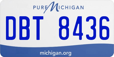 MI license plate DBT8436