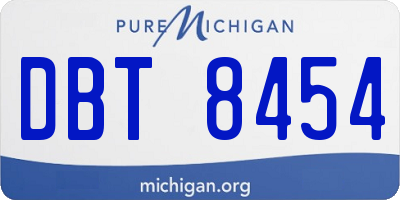 MI license plate DBT8454