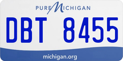 MI license plate DBT8455