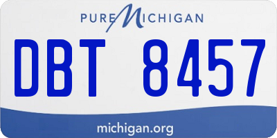 MI license plate DBT8457