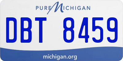 MI license plate DBT8459
