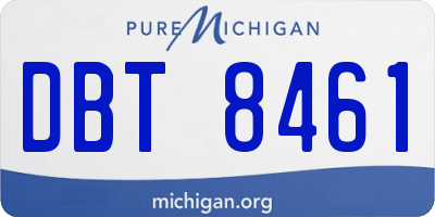 MI license plate DBT8461