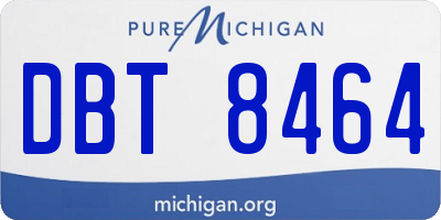 MI license plate DBT8464