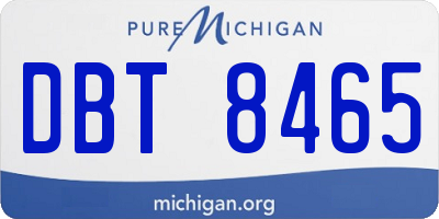 MI license plate DBT8465