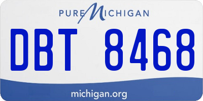 MI license plate DBT8468