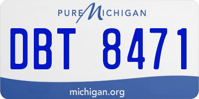 MI license plate DBT8471