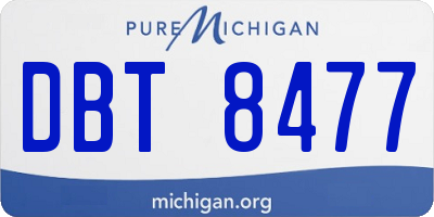 MI license plate DBT8477