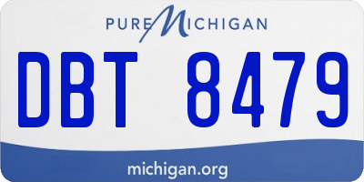 MI license plate DBT8479