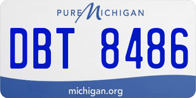 MI license plate DBT8486