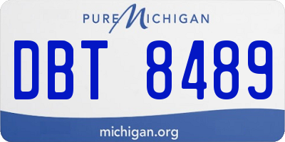 MI license plate DBT8489