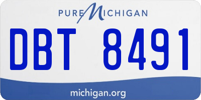 MI license plate DBT8491