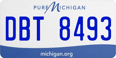 MI license plate DBT8493