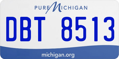 MI license plate DBT8513