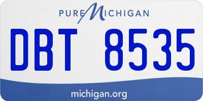 MI license plate DBT8535
