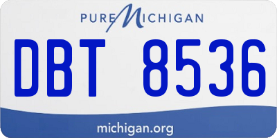 MI license plate DBT8536