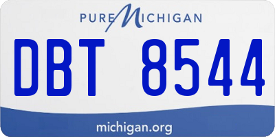 MI license plate DBT8544