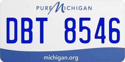 MI license plate DBT8546